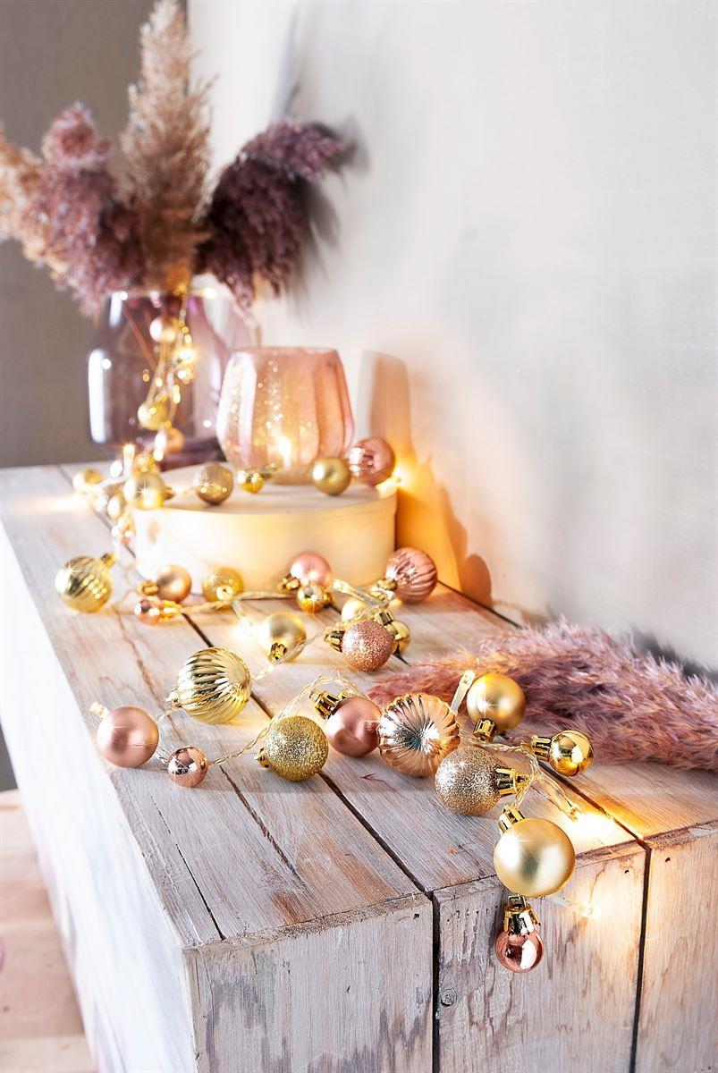 LED-Lichterkette "Weihnachten" Rose, 20 LEDs