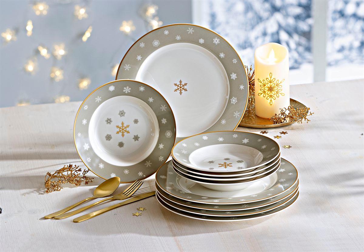 Tafelservice "Snowflake", 8-teilig