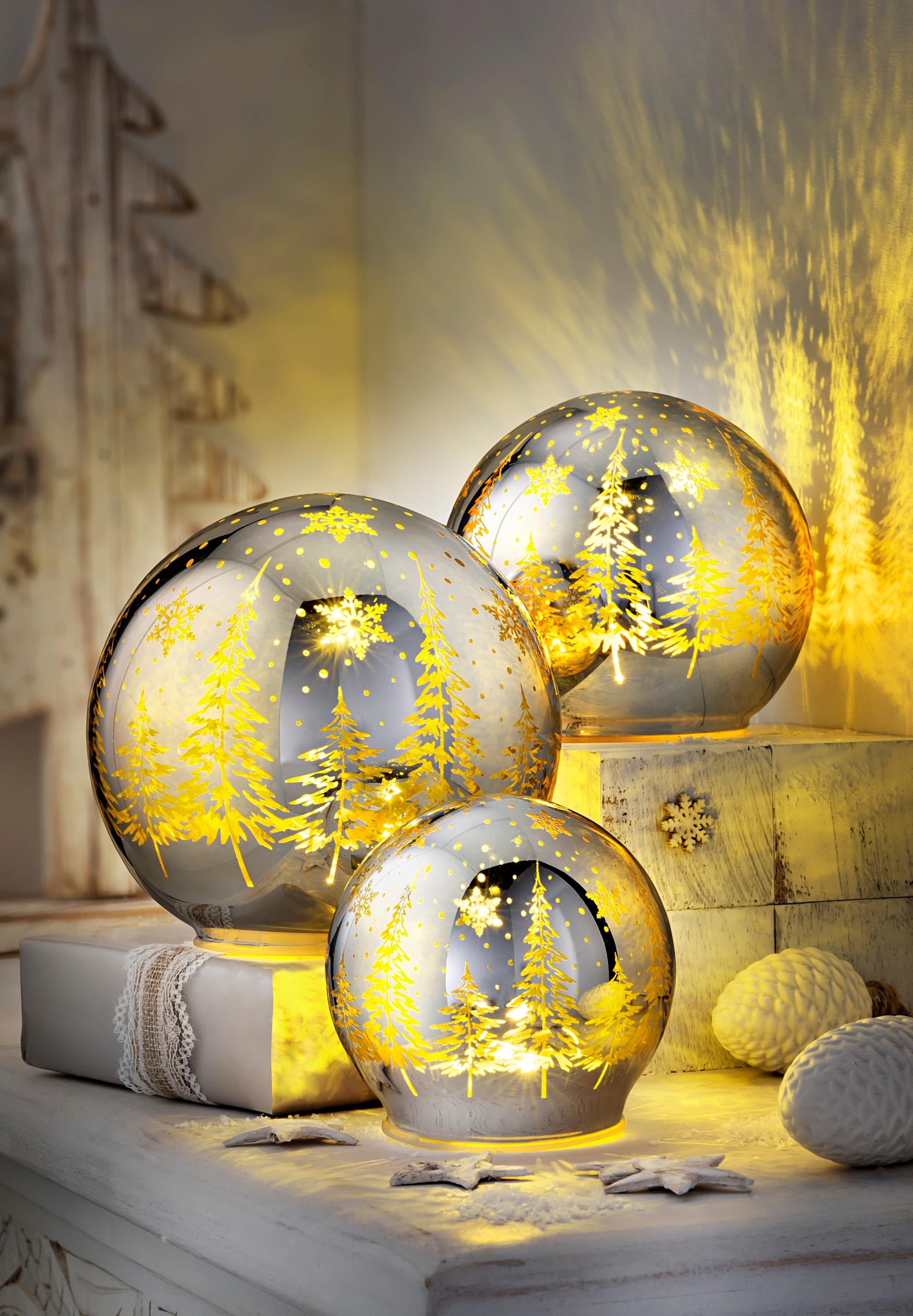 LED-Stimmungsleuchten "Winterwald" 3er-Set