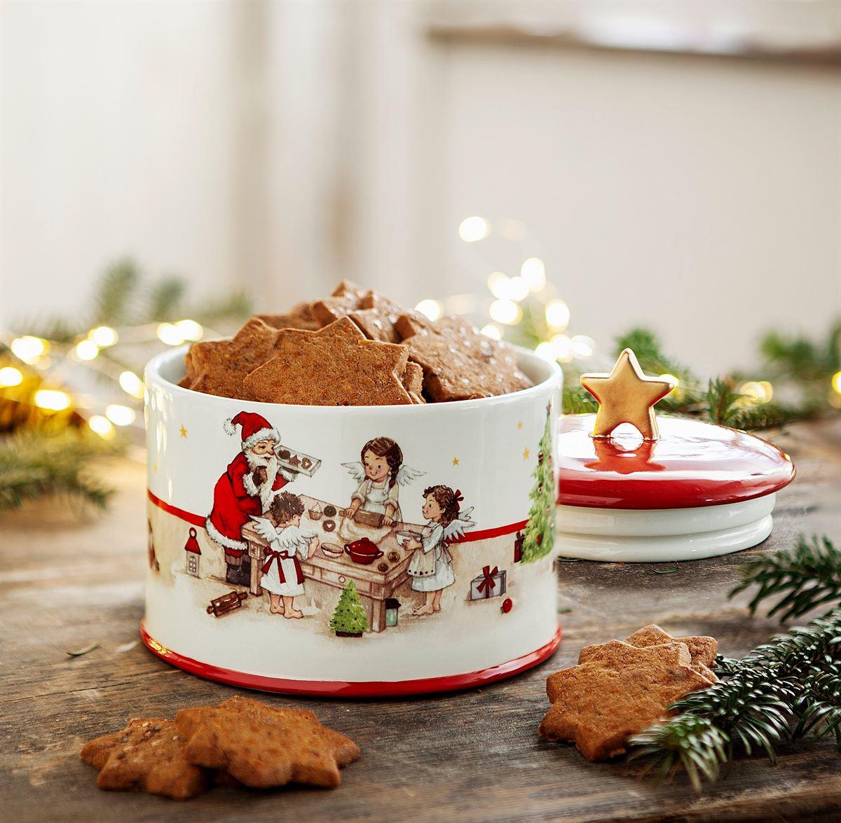 Plätzchendose "Weihnachtsbäckerei", rund