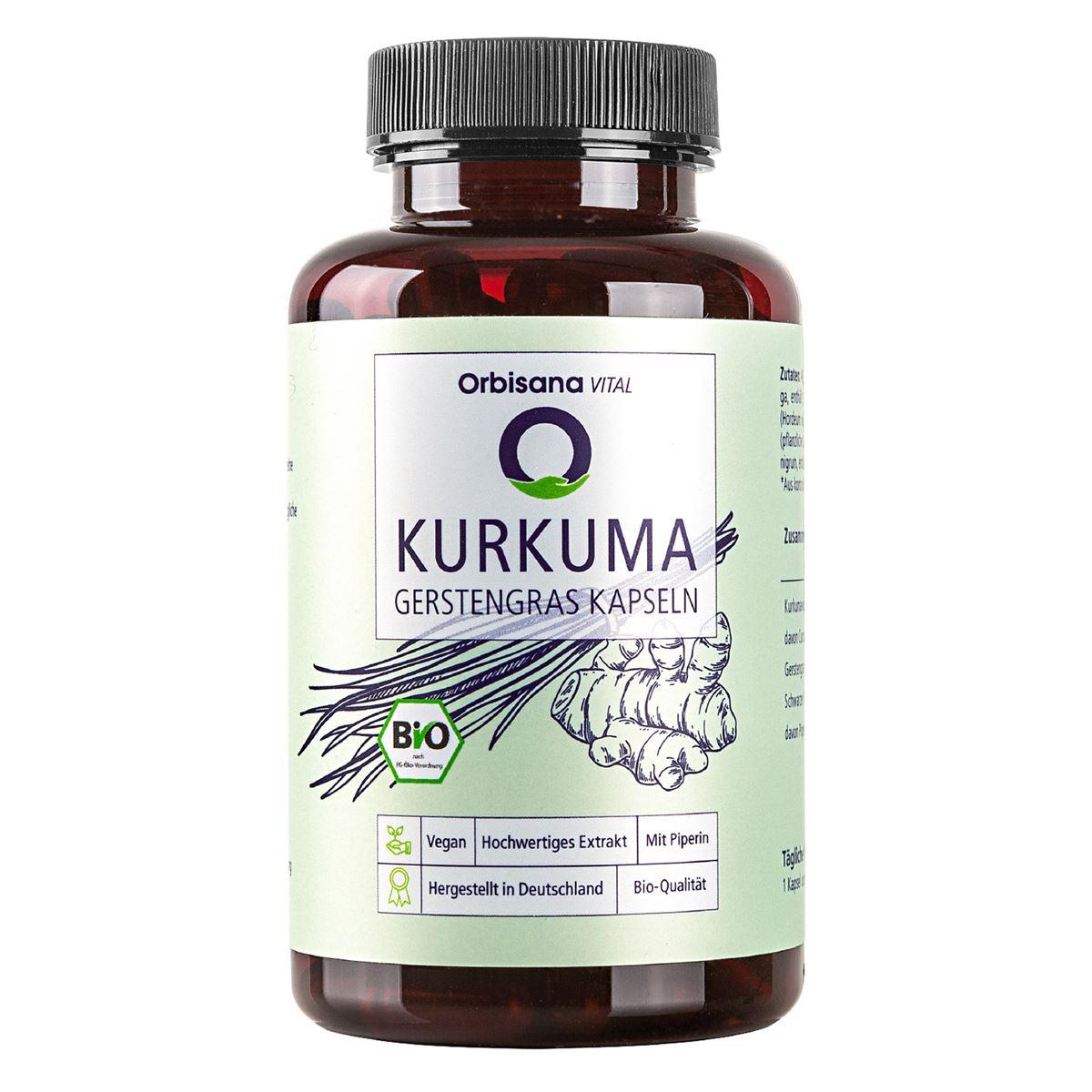 Kurkuma Gerstengras Kapseln