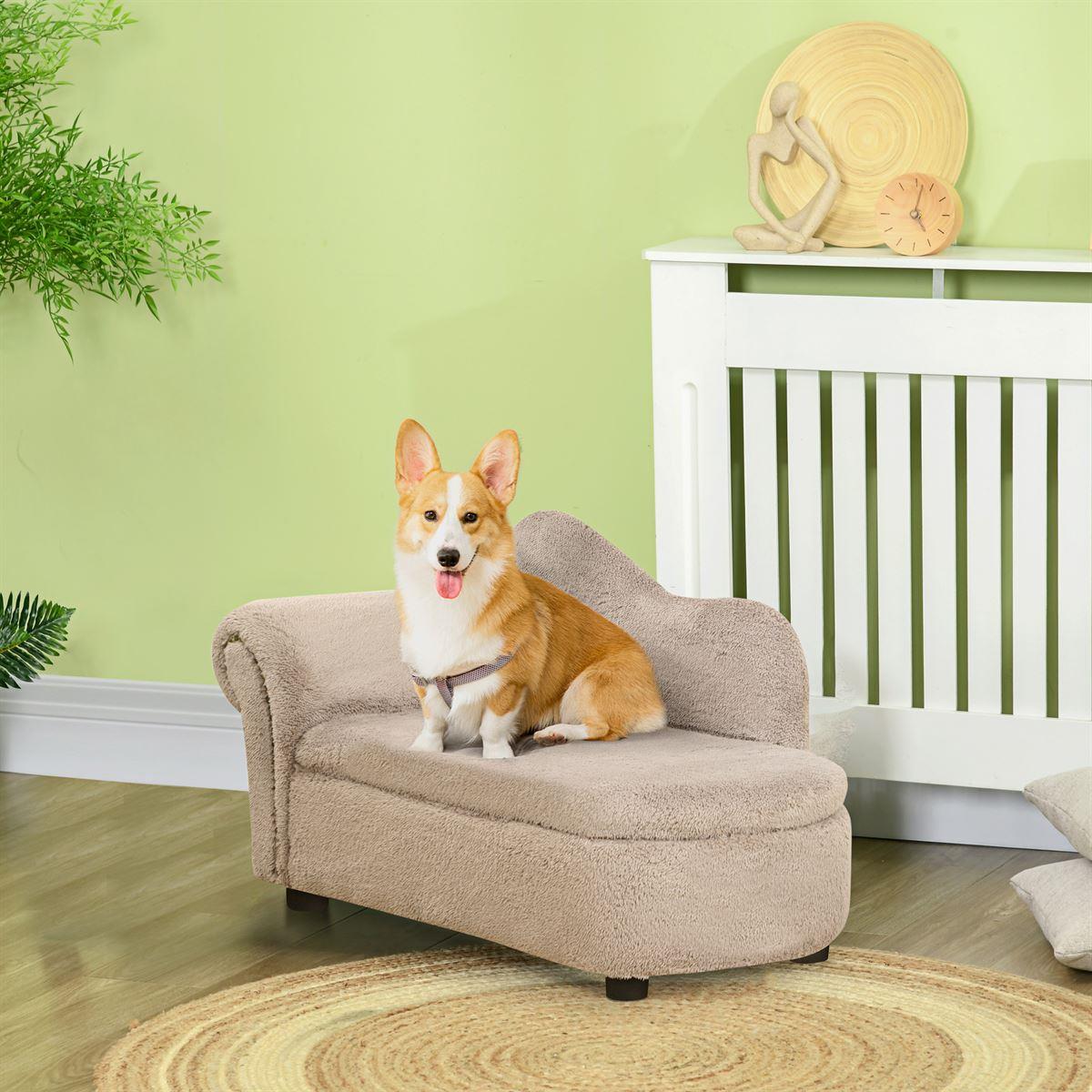Hundesofa mit erhöhtem Design beige