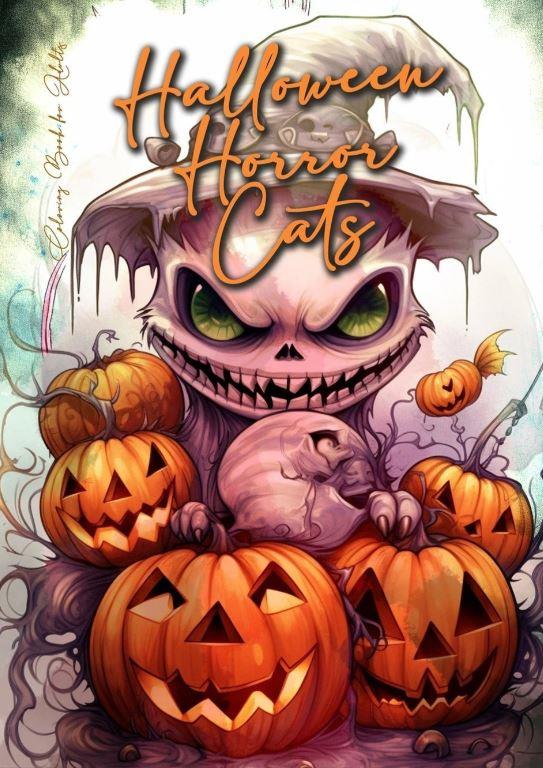 Halloween Horror Katzen Malbuch