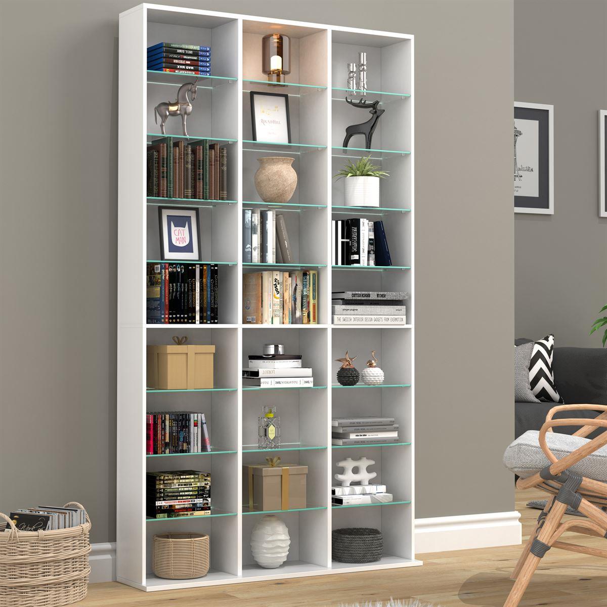 VCM Holz CD DVD Standregal 